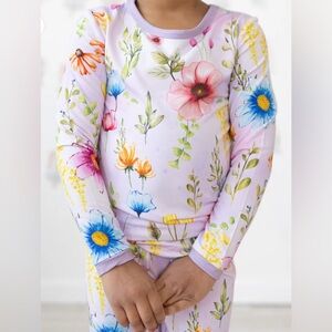 Lama Littles Wildflower Long Sleeve Pants PJ Set 3T VGUC